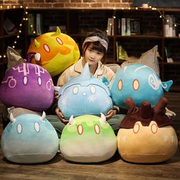 Genshin Impact Original Plush Toys God Element Slime Game Anime Cute filling Soft Dolls Pillow Christmas Gift