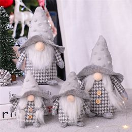 Christmas Handmade Swedish Gnome Doll Ornaments Standing Figurine Toys Holiday Home Party Decor Kids Gift JK2011XB