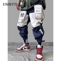 Japanese Colour Black Pockets Cargo Pants Men Hip Hop Male Tatical Ankle Trousers Joggers Casual Streetwear Pants 201118