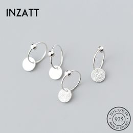 Minimalist Round Bead Hoop Earrings Real 925 Sterling Silver For Trendy Women Party Fashion Jewellery Accessories Gift