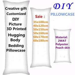 HOT Anime Customised Style pillow Covers DIY Picture two-sides Printed Hugging Body Bedding Pillowcase GIfts 2WT Polyester 201212