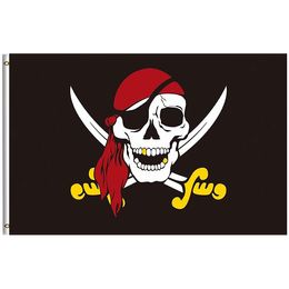 3x5ft Jolly Roger Flag Pirate Flags , Custom 3x5ft Flag, National Digital Printed 100% Polyester Double Stitched,Free Shipping