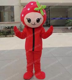 Halloween red strawberry Mascot Costume Top quality Cartoon Character Outfits Adults Size Christmas Carnival Birthday Party Outdoor Outfit