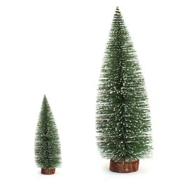 NEW-2x Mini Christmas Tree A Small Pine Tree Placed in The Desktop Christmas Decoration for Home Xmas(10cm&20cm)