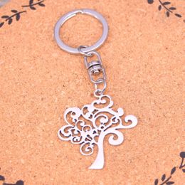 Fashion Keychain 42*37mm peace tree Pendants DIY Jewelry Car Key Chain Ring Holder Souvenir For Gift