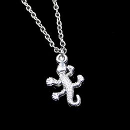 Fashion 25*15mm Gecko Lizard Pendant Necklace Link Chain For Female Choker Necklace Creative Jewelry party Gift