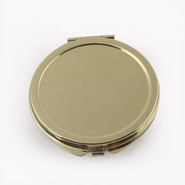 Women Fashion Gold Travel Small Round Souvenir Compact Mirror