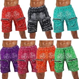 Men's Shorts Classic Fashion Cashew Beach Breathable and Comfortable Soft Modern Pants M~3XL