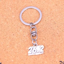 Fashion Keychain 20*15mm 26.2 marathon Pendants DIY Jewellery Car Key Chain Ring Holder Souvenir For Gift