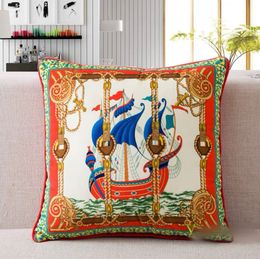 Luxury designer double-sided printing pillow case cushion cover high quality Velvet fabric large size 60*60cm for indoor fashion decoration festival 2022 new