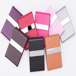 Vertical business card holder, business card case, flip stainless steel business card holder