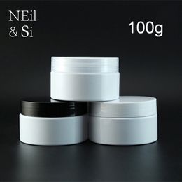 White 100g Plastic Cream Jar Refillable Cosmetic Bottle Empty Body Lotion Storage Containers Light Avoid Free Shipping