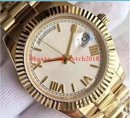 Original Box Luxury 40mm 228235 18K Gold Sapphire Cystal Roman Number Men Watches Automatic Mechanical Movement Male Wristwatch