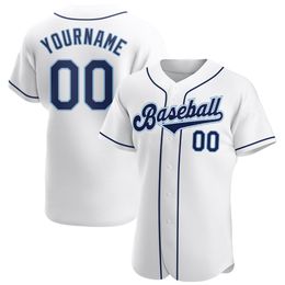 Custom White Navy-Powder Blue-80 Authentic Baseball Jersey