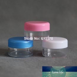 100pcs recipientes cosméticos garrafas de plástico Jar 30g / lot claro 30ml branco, rosa, Blue Dream Car Packing Amostra vazio