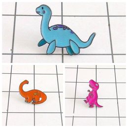 Pins, Brooches Wholesale- Cute Cartoon Dinosaur Brooch Pin Button Pins Girl Jeans Clothes Bag Decoration For Women Gift Wholesale1