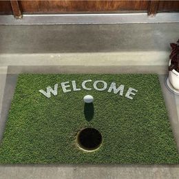 Welcome Golf Doormat 3D All Ove Printed Non Slip Door Floor Mats Decor Porch 220301
