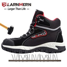 LARNMERN Mens Work Steel Toe Safety Shoes Comfortable Lightweight Anti-smashing Non-slip Construction Protective Footwear Y200915