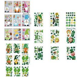 Easter Gnome Stickers 9 Sheets/lot Easter Window Cling Stickers Decorations Double Sided Easter Gnome Decals Bunny Egg Patterns