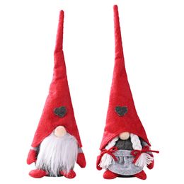 Valentines Day Gift Christmas Swedish Gnome Plush Home Decorations Scandinavian Santa Handmade Gifts Winter Table Ornament Elf Toy JK2010PH