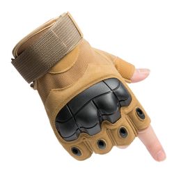 Men's Half Finger Gloves men's tactical nylon protective sports gloves outdoor tactical training hunting tactical gloves Q0114