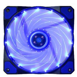 BINMER CPU Cooling Cooler Fan 15 RGB LED Light Quite 120mm DC 12V 4Pin PC Computer Case Cooling Cool PC Fan Heatsink Black L04291