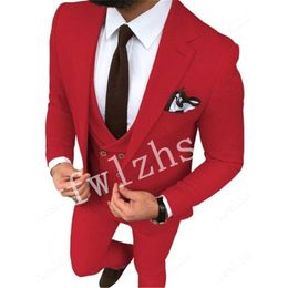 New Style One Button Handsome Notch Lapel Groom Tuxedos Men Suits Wedding/Prom/Dinner Best Man Blazer(Jacket+Pants+Tie+Vest) W520