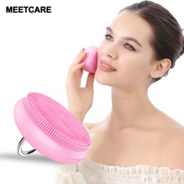 Silicone Face Cleansing Brush Skin Care Electric Face Cleanser Massage Brush for Household Healthy Care Face Supplies