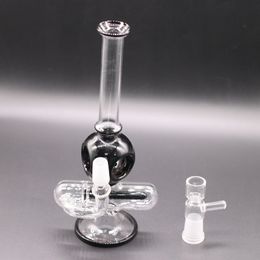 10 Inchs skull Glass Bong Hookahs Klein Recycler Bongs Water Pipes Heady Oil Rigs With 14mm Banger Hookahs