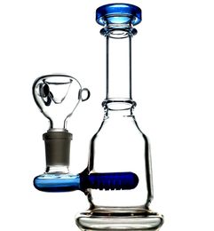 6 In Glass Bongs Mini Handful Bottle Style Oil Rigs Dab Rig Smoking Water Pipes Cyclone Glass Bongs Assorted Colour Upon Request