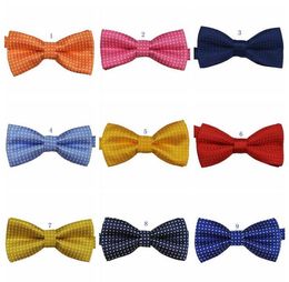 2022 new Dots Children bow ties boys girls shirt tie baby christmas wear kids ties many Colours Child formal wear