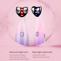 RF Radio Red&Blue Light Heating Therapy Eye Massager Remove Dark Circle Eye Bags Eye Wrinkle V-face Lifting Lip Care Device