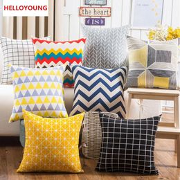 Luxury Cushion Cover Pillow Case Home Textiles supplies Lumbar Pillow Lattice stripes decorative throw pillows chair seat