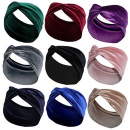 Elastic Knot Silk Headbands Hair Accessories For Women Girl Twist Cross Hairband Makeup Head Band 2020 Women Fashion Hair Ties 60pcs