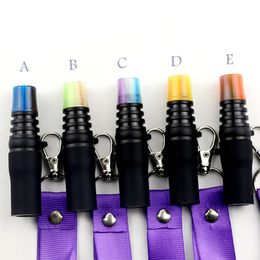 Newest Colourful Portable Resin Silicone Hookah Shisha Smoking Hanging Philtre Mouthpiece Holder Tips Hang Rope Lanyard Necklace DHL Free