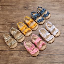 Summer Newborn Baby Sandals Shoes Simple Solid Colour First Walkers Infant Shoes Casual Soft Sole Sandals Toddler Girls Shoes