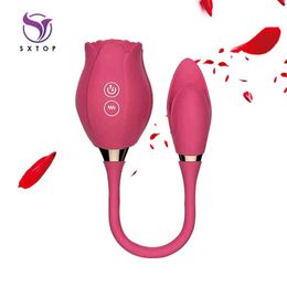 NXY Vibrators Silicone Rose Shape Suction Clitoral Vibrator Sucking 18 Vibration Women Sucker Clit Stimulator Sex Toys for 0104