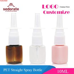 Sedorate 30 pcs/Lot Empty Plastic Spray Bottles For Cosmetic Pet 10ML Straight Bottle Nose Pink Containers YM041good product