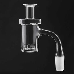 DHL!!! Full Weld Bevelled Edge Quartz Banger With Quartz Carving Spinner Cap & Terp Pearls 25mmOD 10mm 14mm 18mm 45&90 Quartz Nails For Bongs