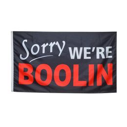 Dimike Sorry were BOOLIN Flag 3x5ft Double Sided Blue Pink Rainbow Flags Polyester with Brass Grommets LGBT