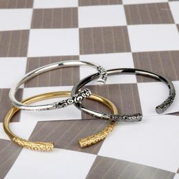 double head bracelet Canada - Link, Chain Dongsheng Viking Fenrir Pengan Double Head Bracelets Bangles Norse Logo Men Bracelet Vintage Wristband Gift -251