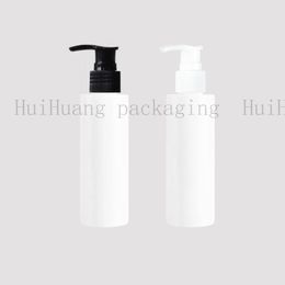 30pcs/lot White PET Empty Soap Shampoo Pump Round Bottle Lotion Shower GEL Travel Press Refillable Makeup Bottles Containers