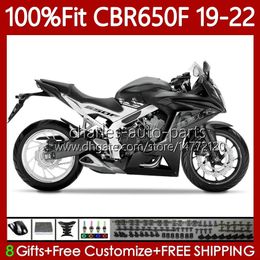 OEM Fairings Injection For HONDA CBR-650F CBR 650 CC CBR650 F CBR650F 19 20 21 22 Bodywork 110No.60 650CC CBR Matte black 650F 2019 2020 2021 2022 CBR-650 2019-2022 Body