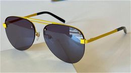 new fashion popular sunglasses design 1340 pilot rimless glasses uv400 coated mirror lens top quality avantgarde style outdoor eyewear with case