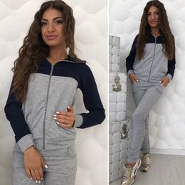 Designer sportswear tracksuits fashion leisure trend European spring and autumn new printed