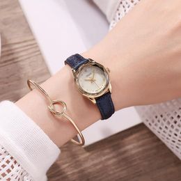Wristwatches Women Trendy Fashion Watch Ladies Leather Strap Japan Quartz Watches Waterproof Luxury Shell Gold Girl Clock Student Reloj Muje