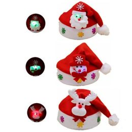 Costume Accessories New Arrival Fashion Led Pattern Snowman/Deer/Santa Claus Christmas Glow Party Supplies Holiday Lighting Christmas Party