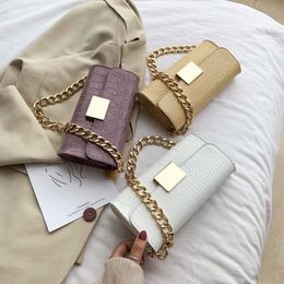2024hbp Purse Handbag Wallet Crossbody Bag Thick Chain Crocodile Designers Personality Fashion Women Bags Quality Handbags
