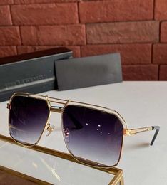 Vintage 992 Square Sunglasses for Men Gold/Black Full Rim Optical Frame Mens Design Sunglasses Sun Glasses UV protection with Box