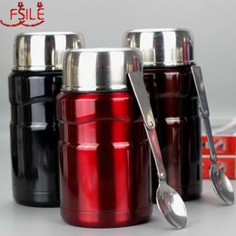 700ml Thermos for Food Large Vacuum Flasks lunch box Insulated Soup Porridge Box Outdoor Termos Coffee Mugs Thermoses Thermo cup 201105